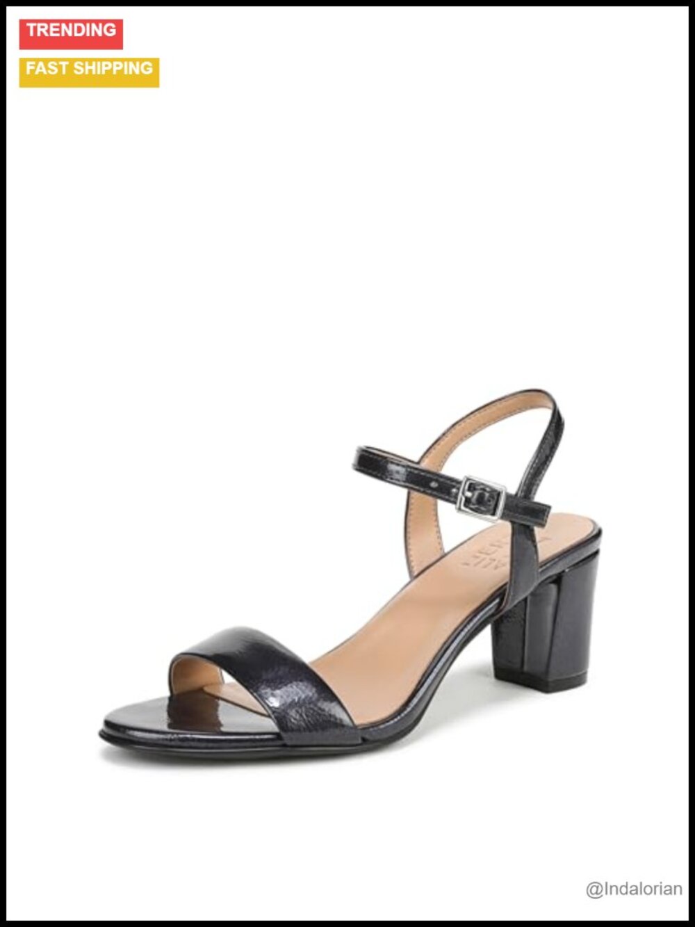 Women's Bristol Heeled Sandal Block Heel Buckle Ankle Strap